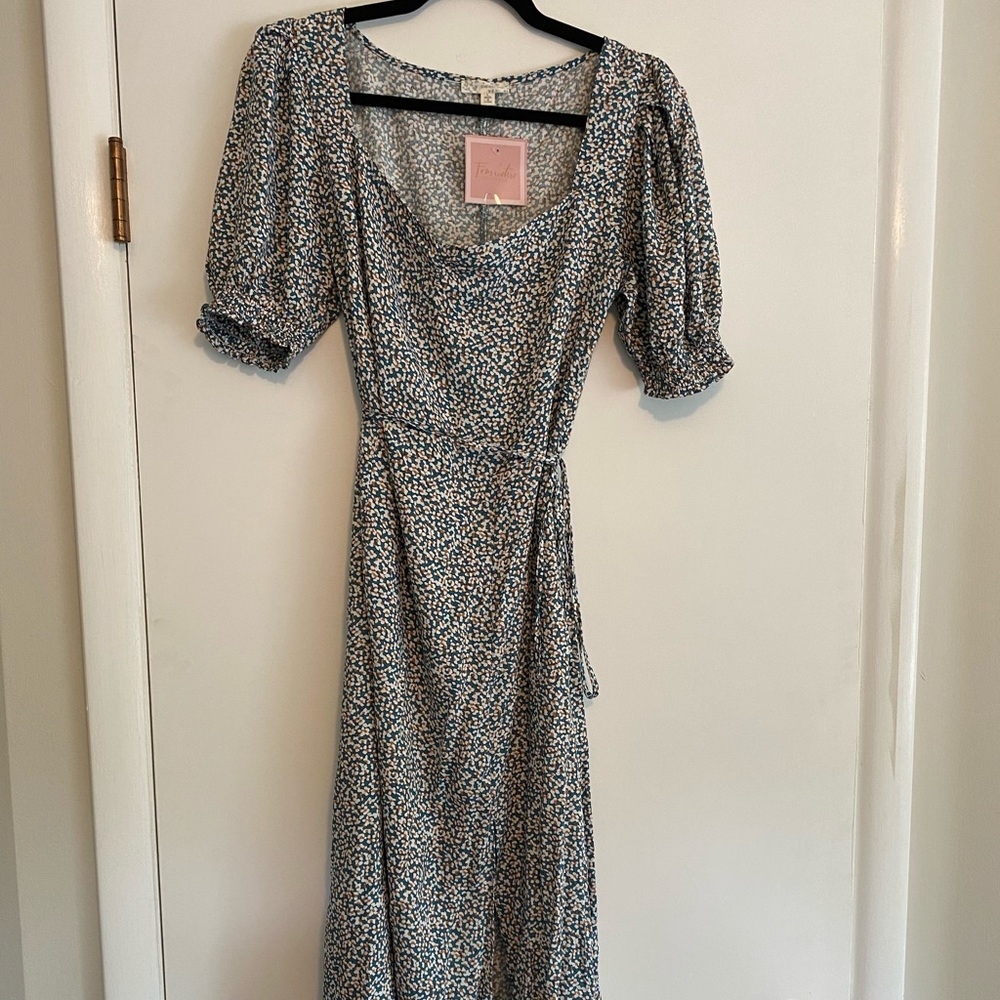 Maxi floral wrap dress